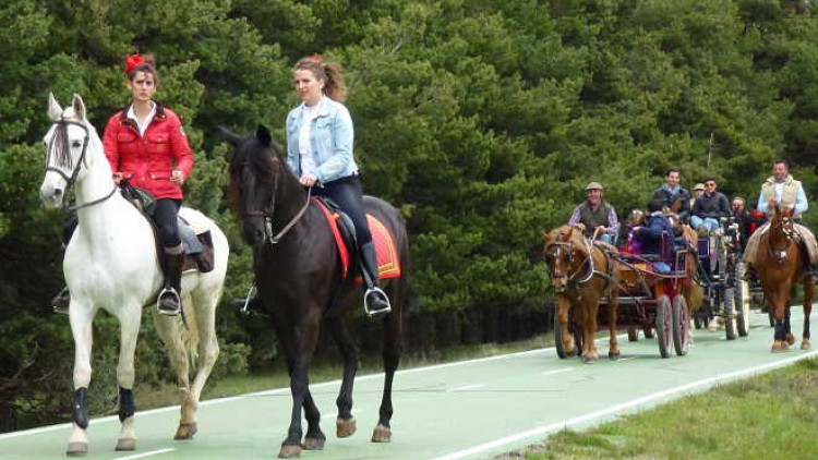 250 caballistas acudieron a la XXX Romería Ecuestre a Valonsadero