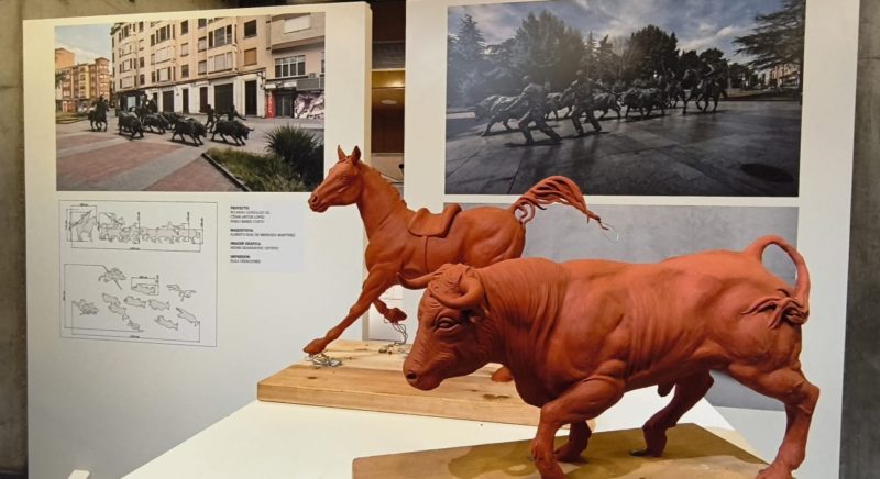 Soria contará con un gran monumento a La Saca en el Espolón como referencia de sus fiestas con 14 piezas de bronce